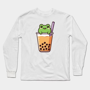 Bubble Tea Frog Long Sleeve T-Shirt